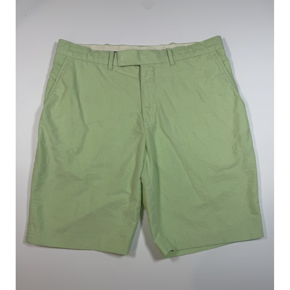 Polo Ralph Lauren Mens 34 Lime Mint Green Oxford Cloth Chino Shorts Cotton
